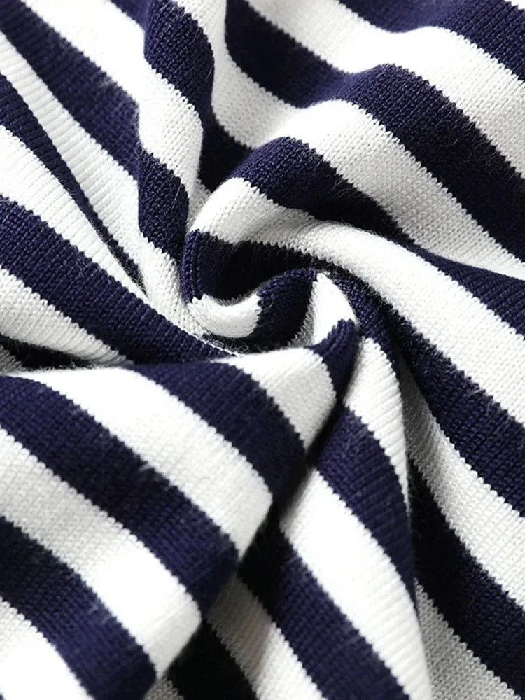 Autumn-Winter Long-Sleeve Striped Pullover