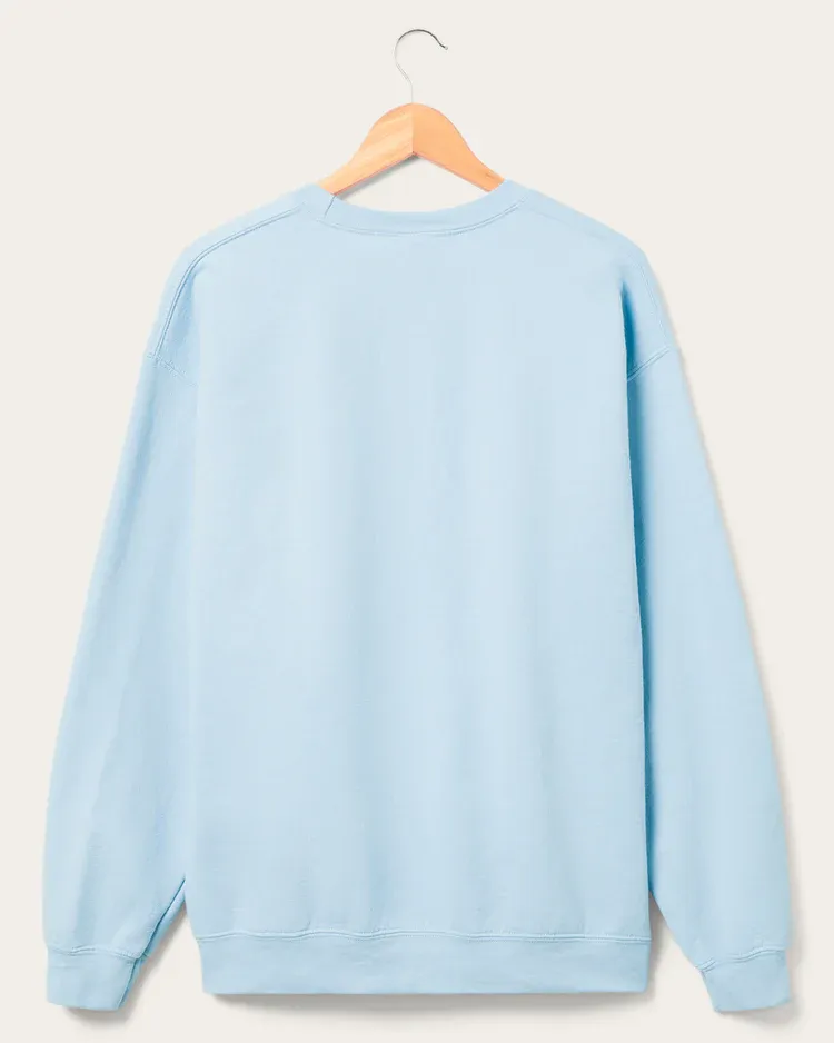 BIG SKY MONTANA CREWNECK IN LIGHT BLUE