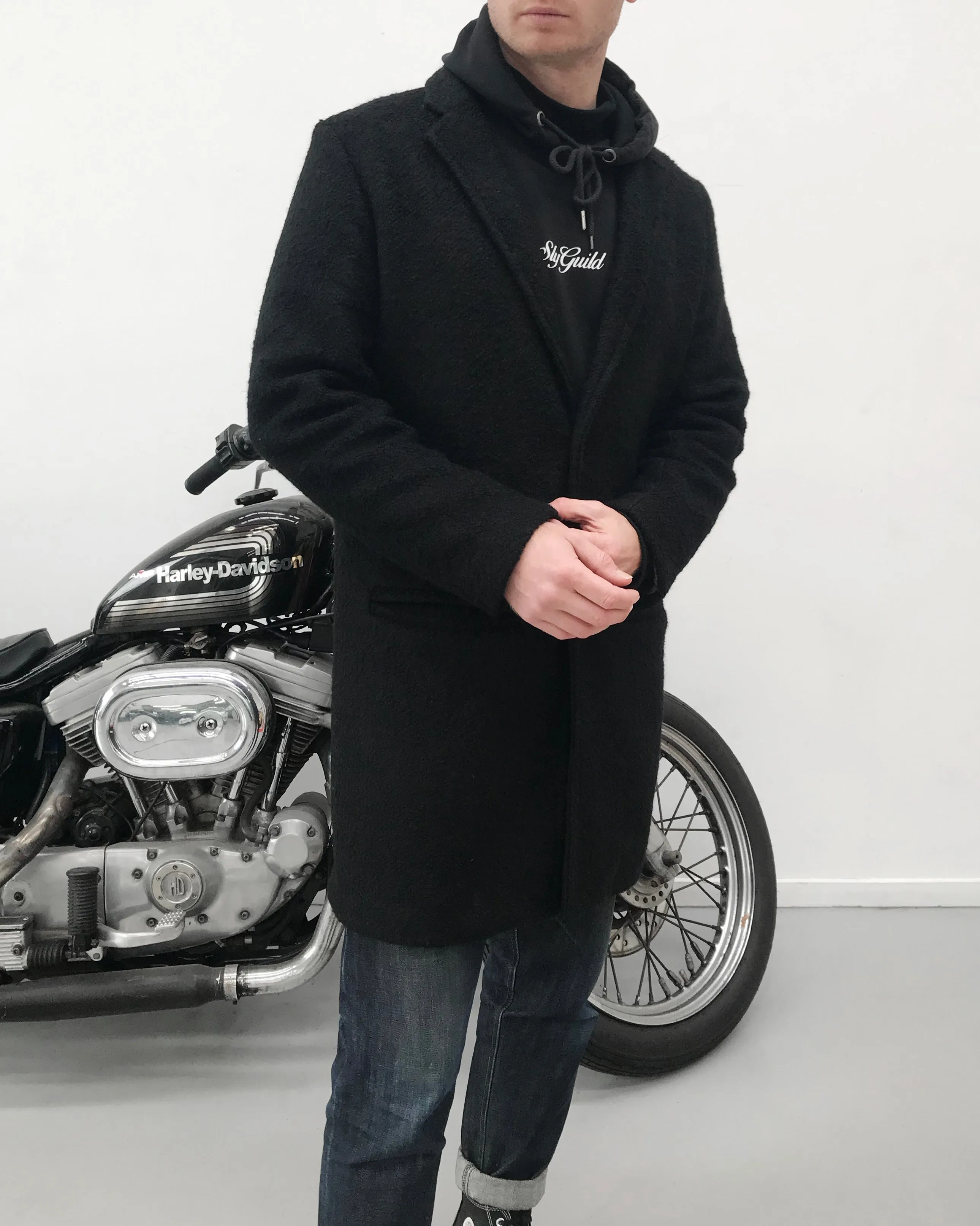 Black Bastian Wool Coat