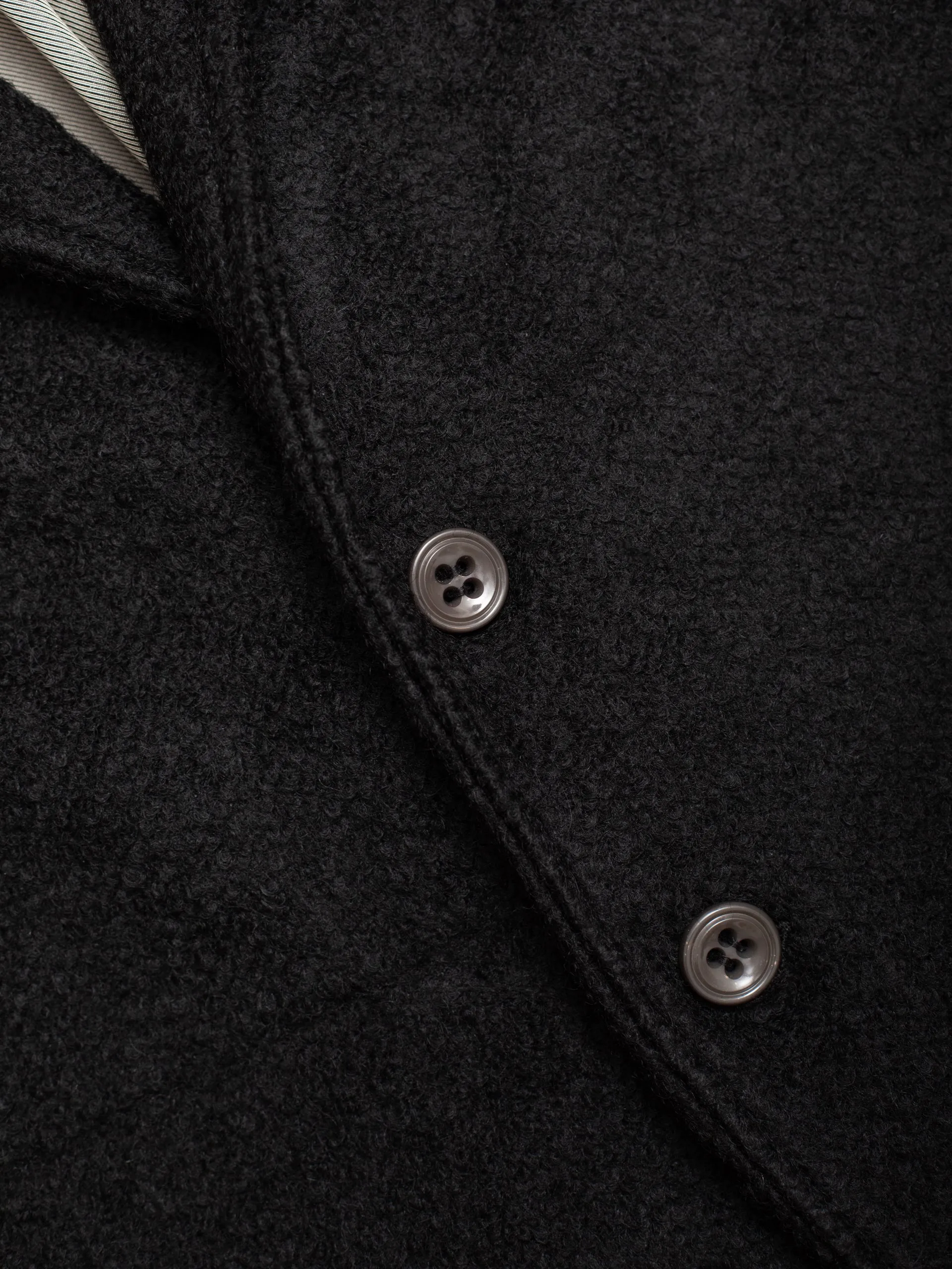 Black Bastian Wool Coat
