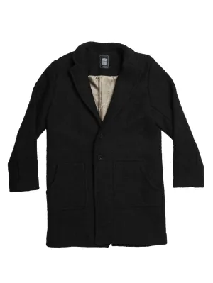 Black Bastian Wool Coat