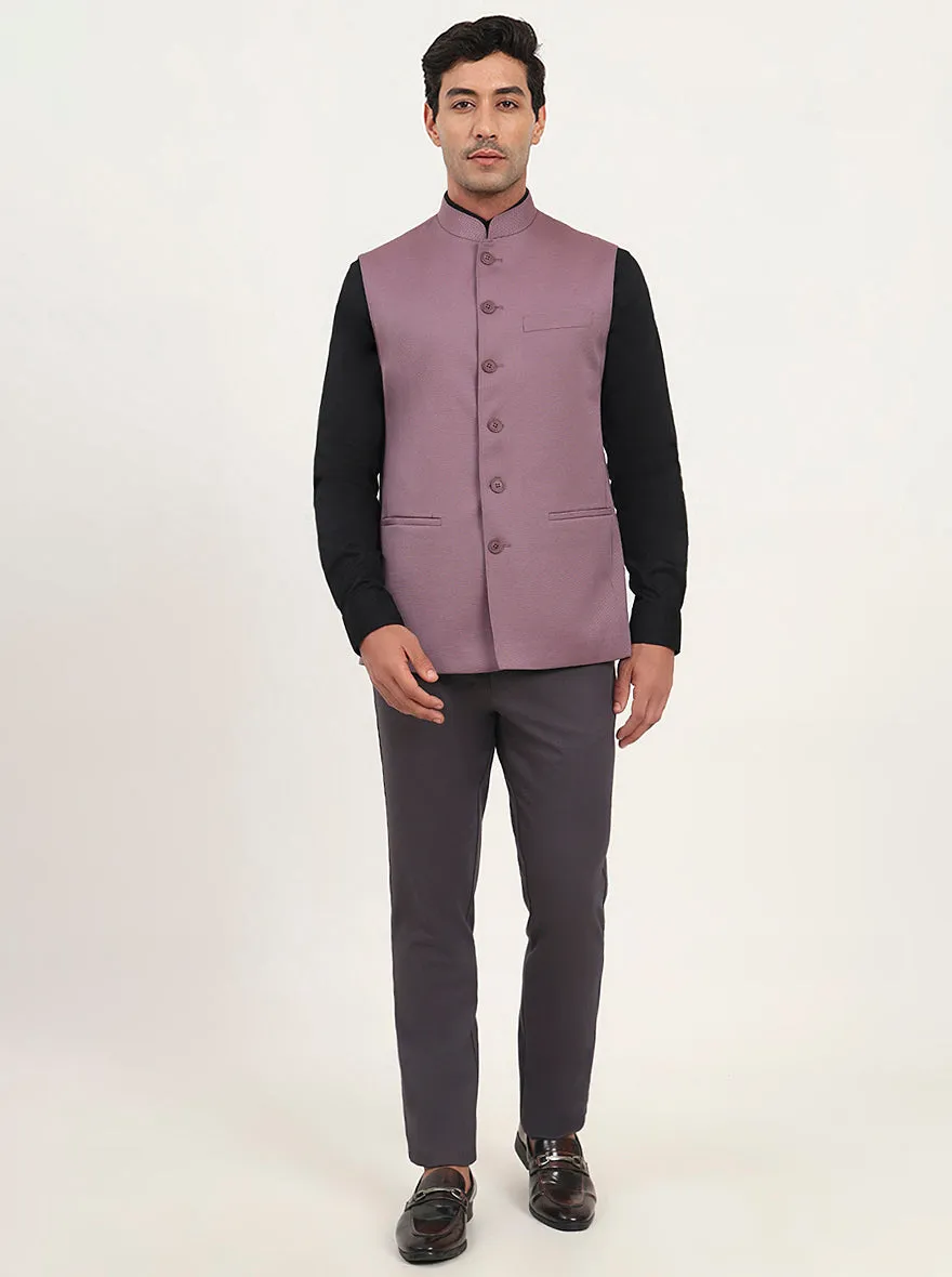 Carrot Pink Solid Regular Fit Modi Jacket | JadeBlue