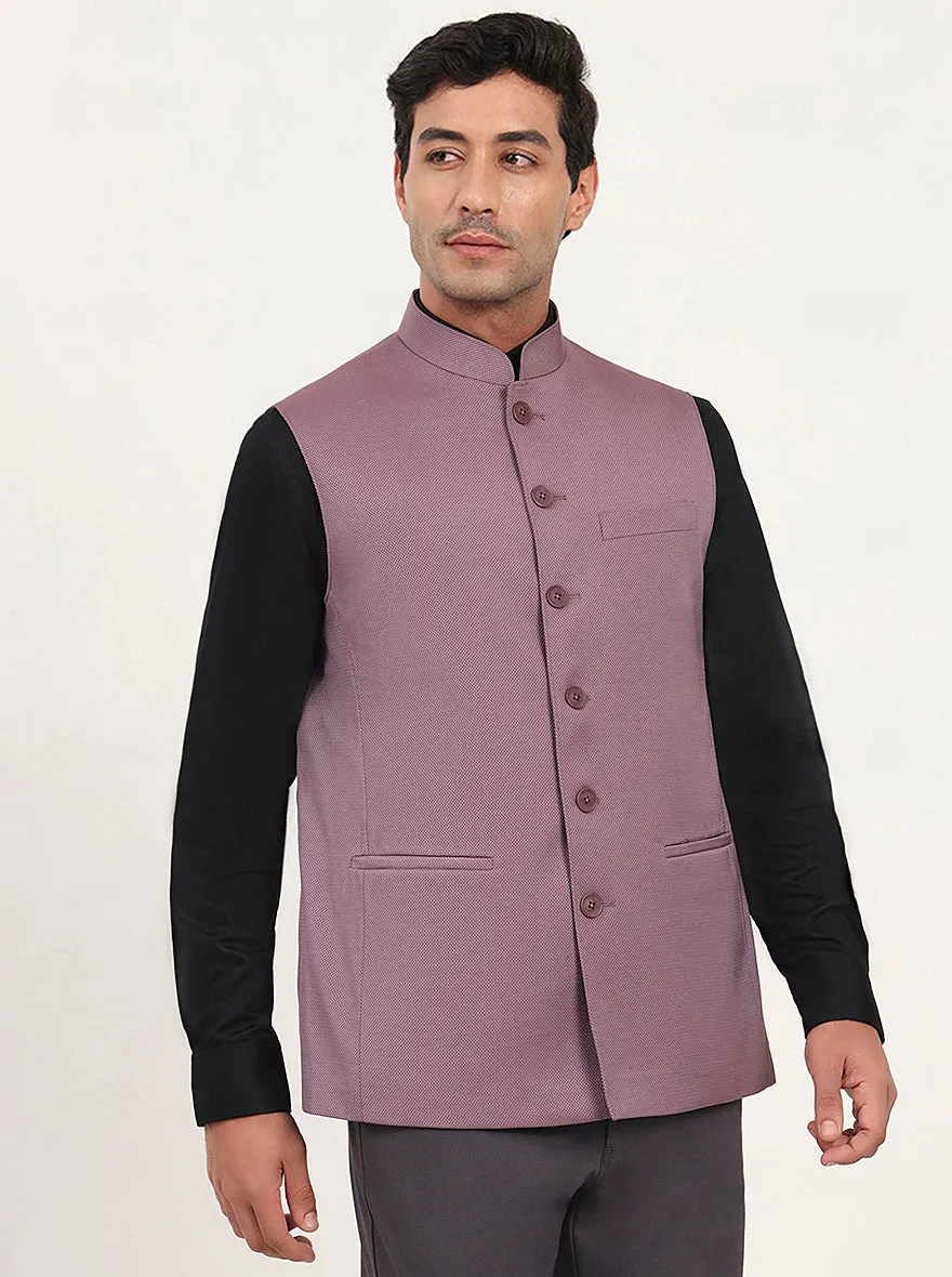 Carrot Pink Solid Regular Fit Modi Jacket | JadeBlue