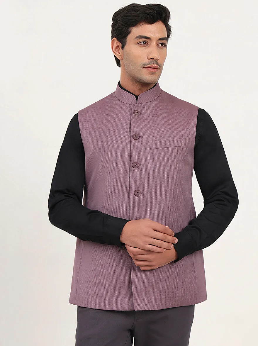 Carrot Pink Solid Regular Fit Modi Jacket | JadeBlue