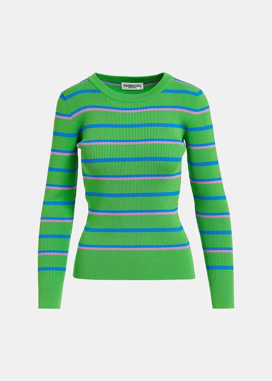 Essentiel Antwerp Knit Sweater - Green Stripe