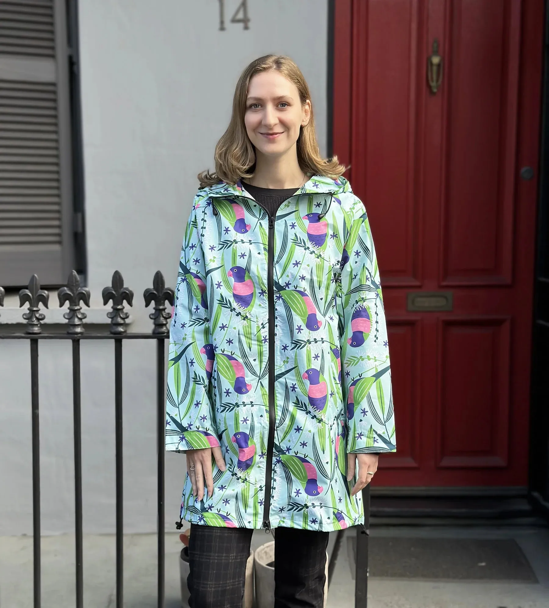 Lorikeets in the melaleucas - Monster Threads Raincoat