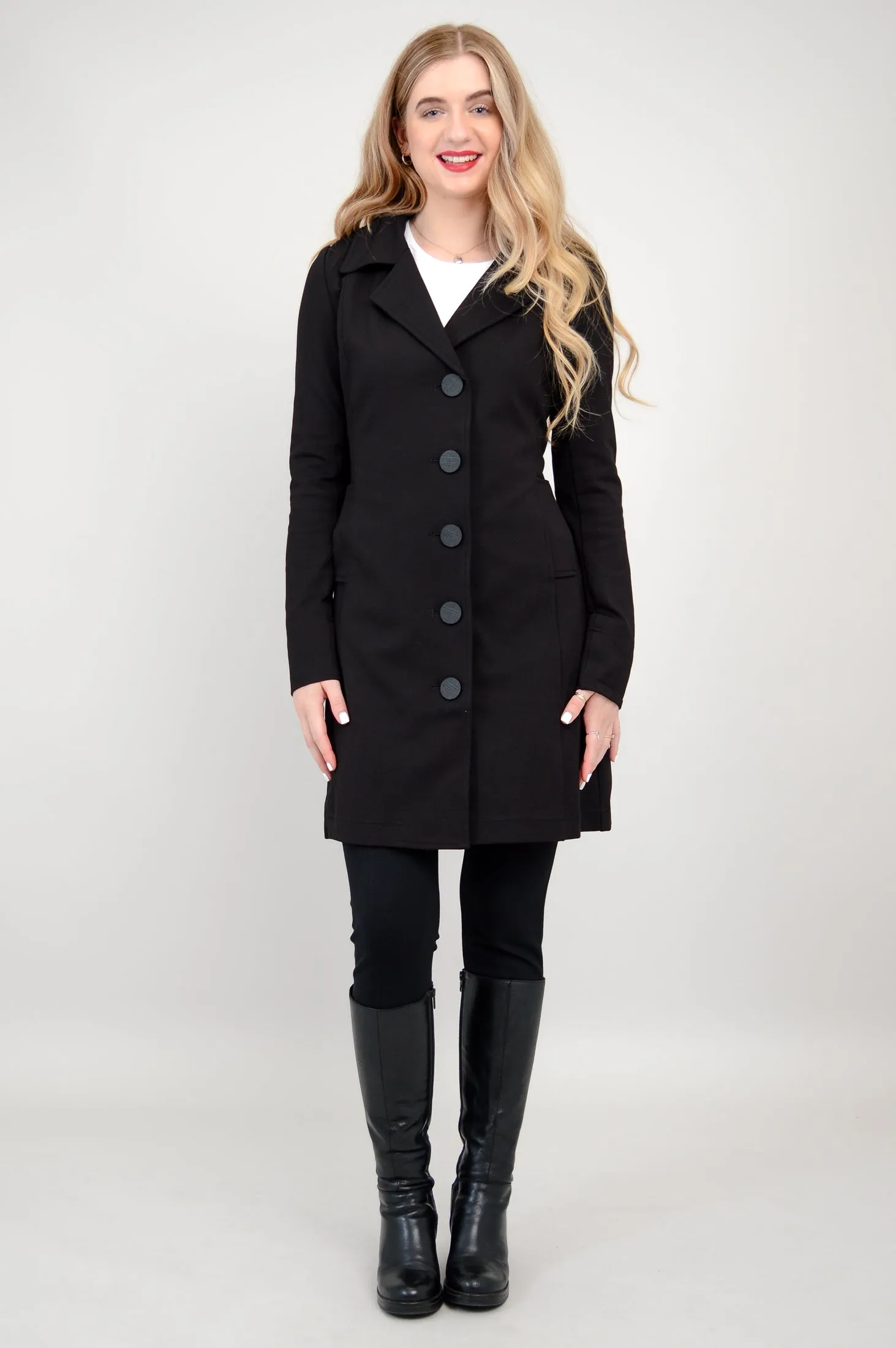 Mariana Trench Coat, Black, Modal