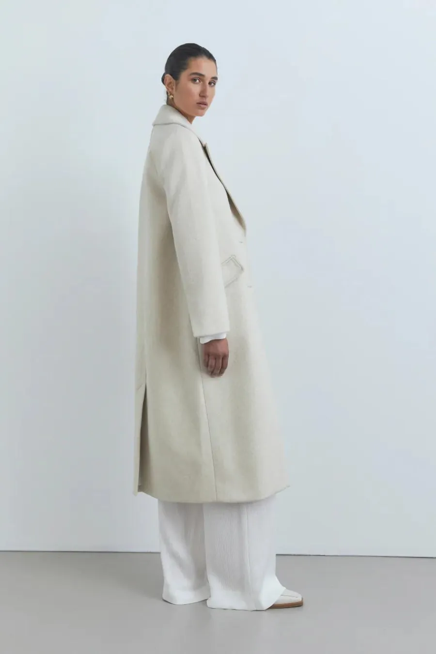 Paloma Coat Ivory Marle
