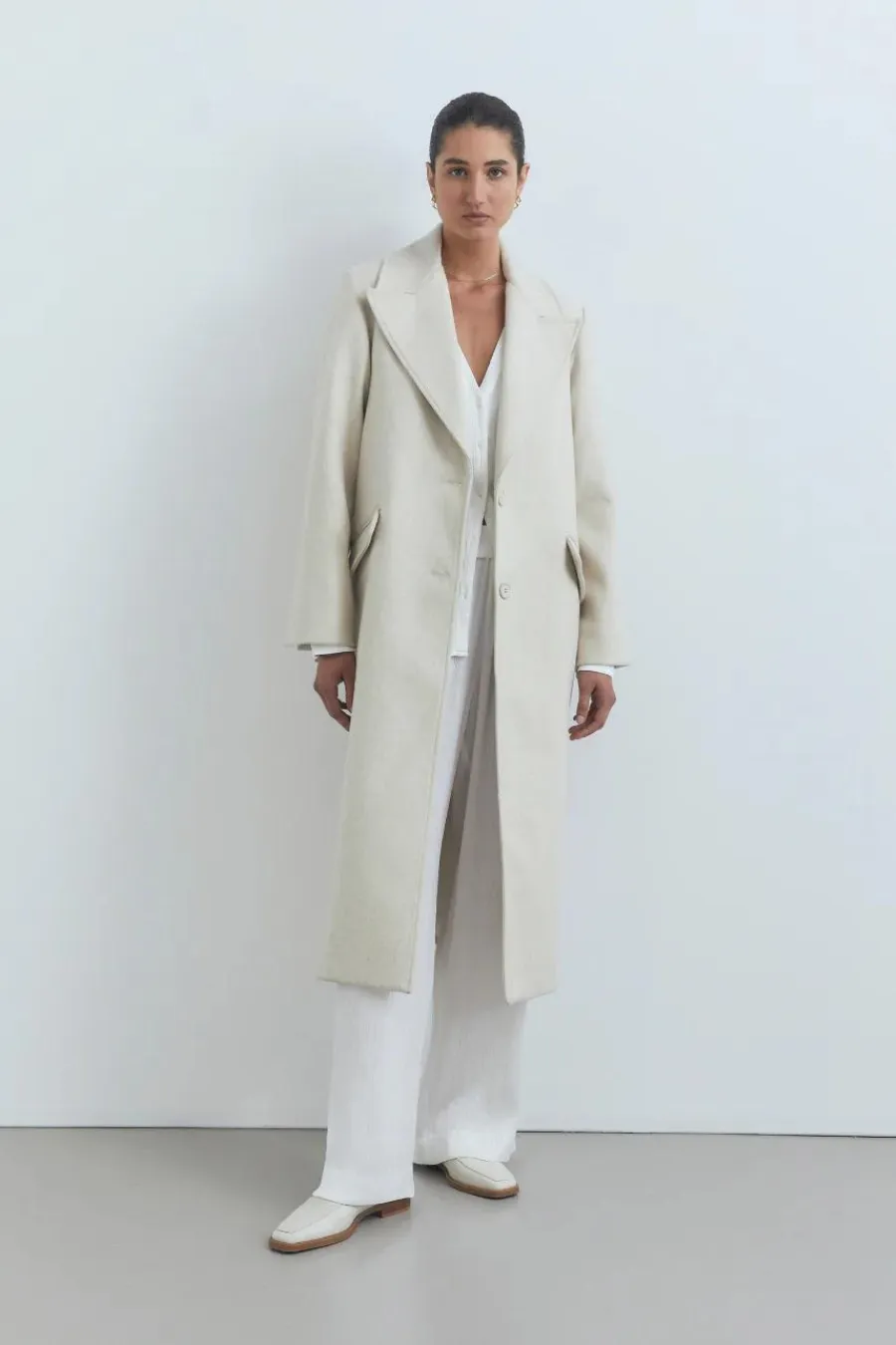 Paloma Coat Ivory Marle