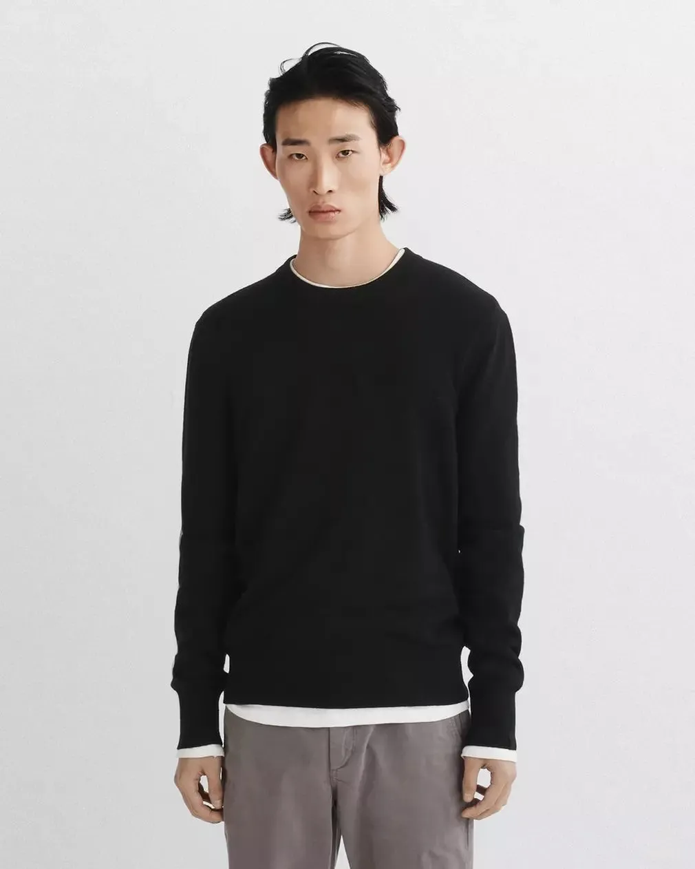 Rag & Bone Harding Cashmere Crew in Black