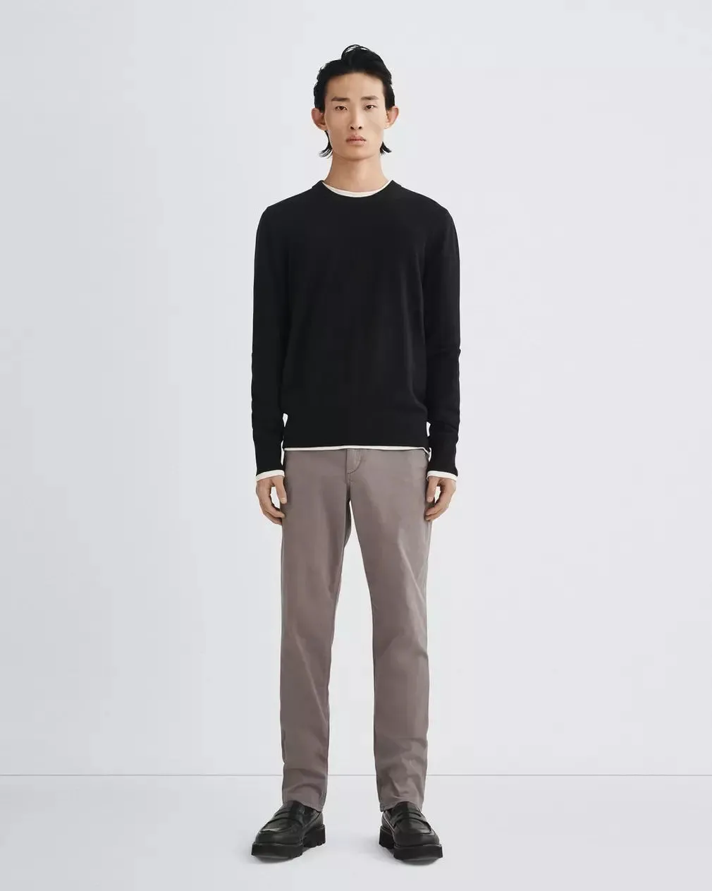 Rag & Bone Harding Cashmere Crew in Black
