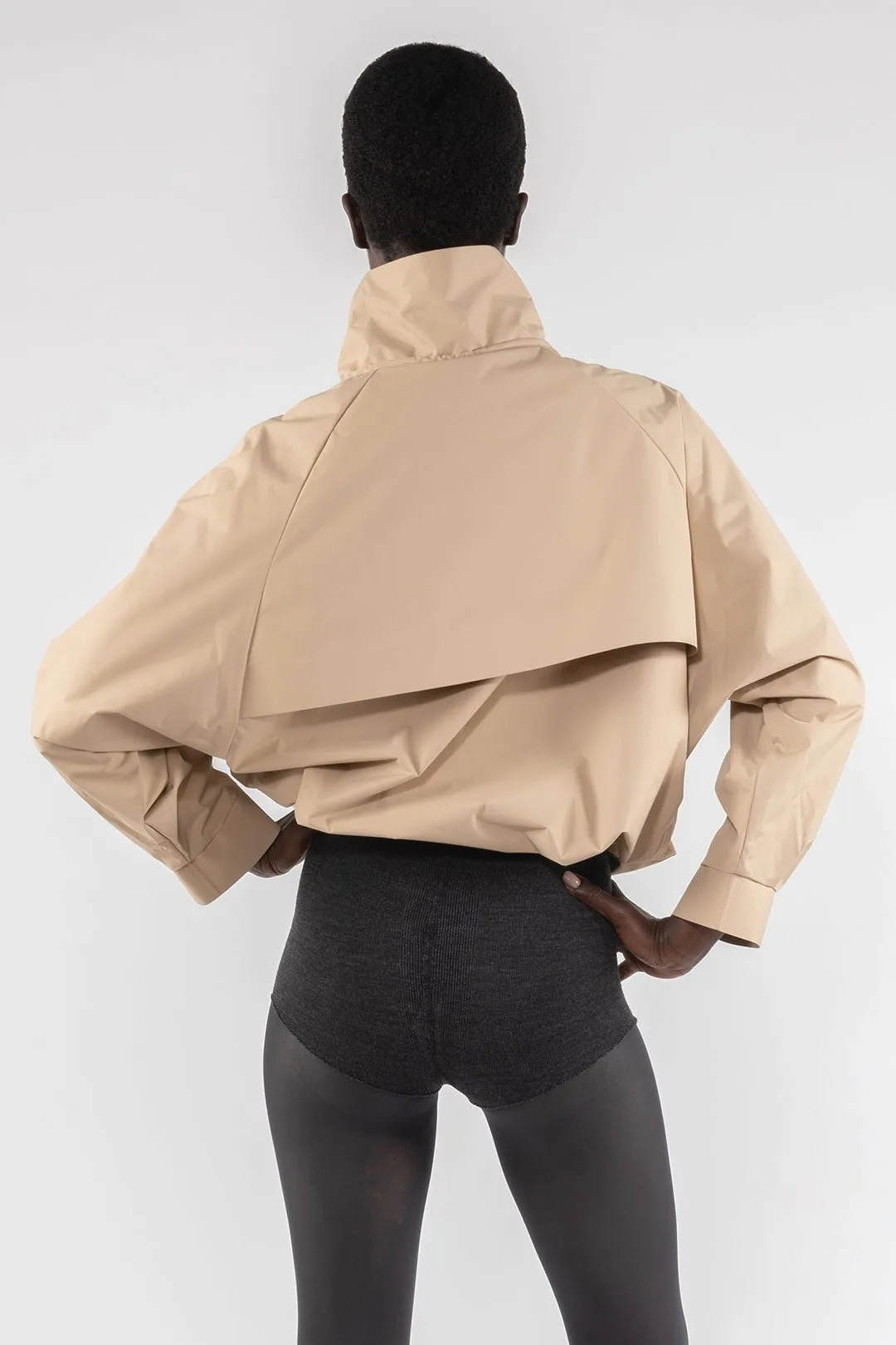 Water Repellent Short Jacket - Sand