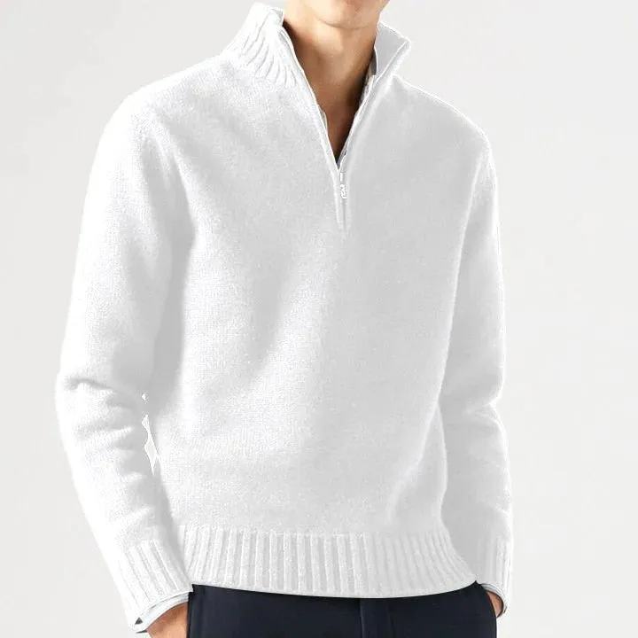 West Louis Cashmere Zipper Turtleneck Warm Sweater