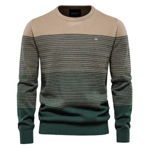 West Louis Casual O-Neck Cotton Knitted Sweater Pullover