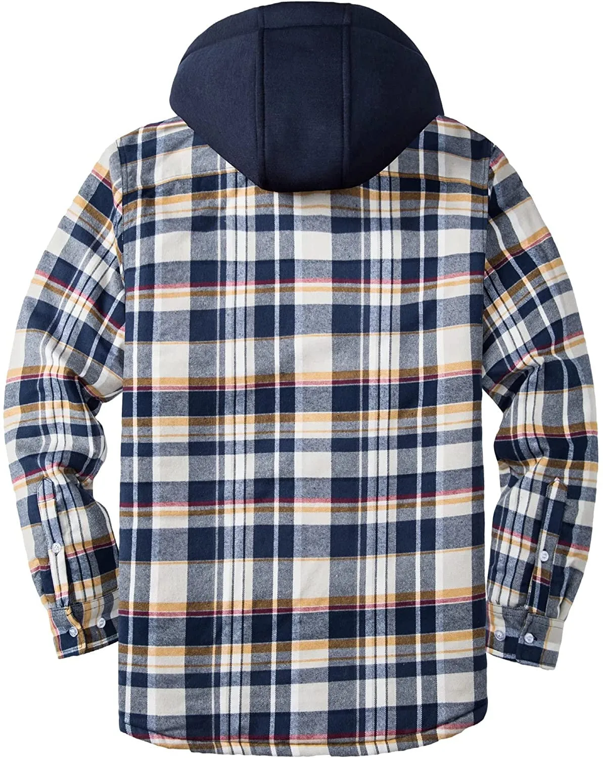 West Louis Flannel Shirt Jacket with Removable Hood
